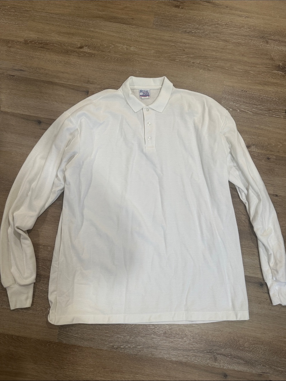Royal park Men’s White Long-Sleeve Polo
